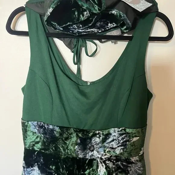 Eva Franco Green Velvet Parlor Rose Velvet
Sleeveless High Low Brie Dress 6 - Picture 6 of 10